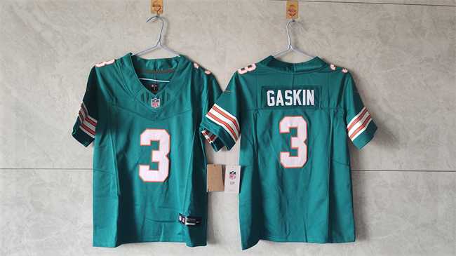 Women%27s Miami Dolphins #3 Myles Gaskin Aqua 2024 F.U.S.E Vapor Untouchable Stitched Jersey->indianapolis colts->NFL Jersey